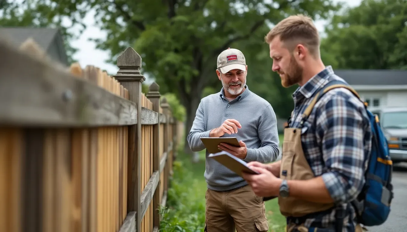 Fence Repair inspection in McKinney